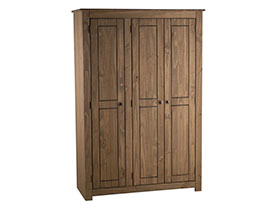 Birlea Santiago 3 Door Wardrobe in Distressed Pine