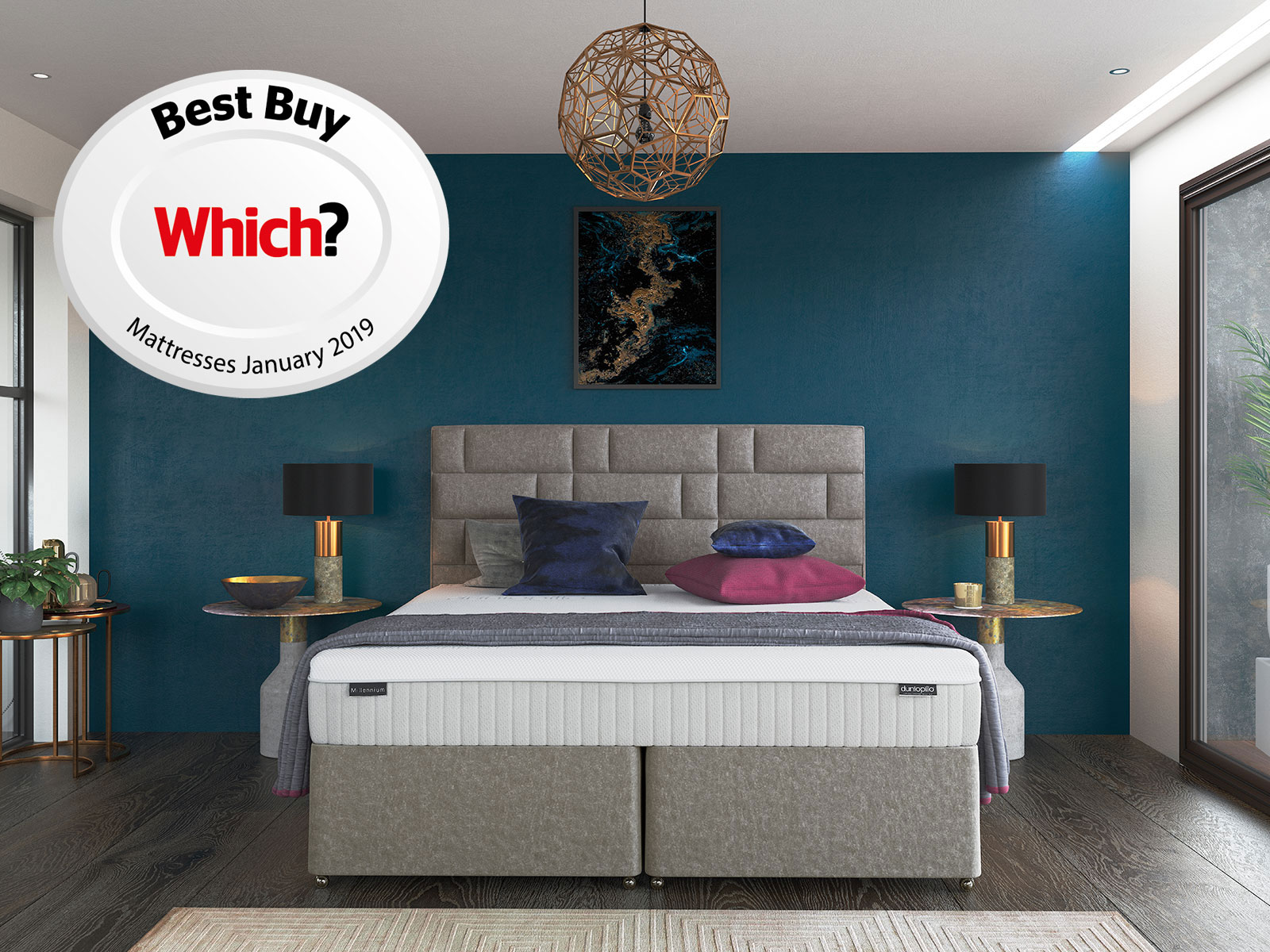 The Sleep Shop 5ft King Size Dunlopillo Millenium Mattress