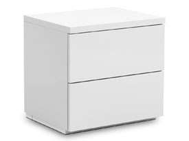 Julian Bowen Monaco 2 Drawer Bedside in Gloss White
